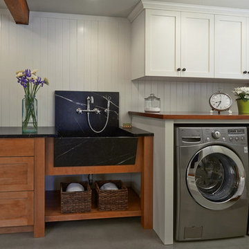 Seattle, WA - Transitional - African Mahogany Laundry Room Countertop