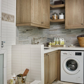 Serenbe Showhouse Mud and Laundry Room with Dog Wash