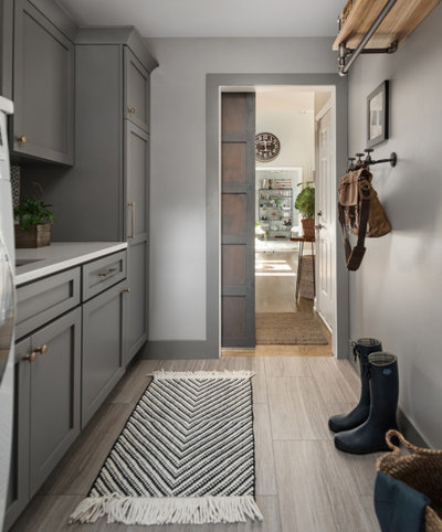 Transitional Laundry Room by Esslinger Design Company