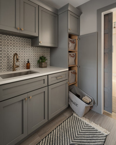 Transitional Laundry Room by Esslinger Design Company