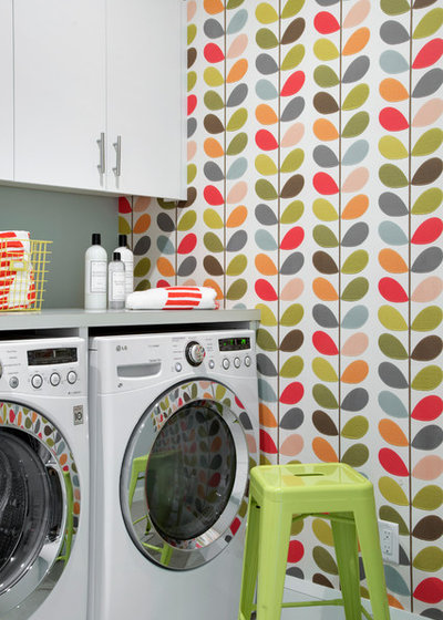 Scandinavian Laundry Room by Lucy Interior Design