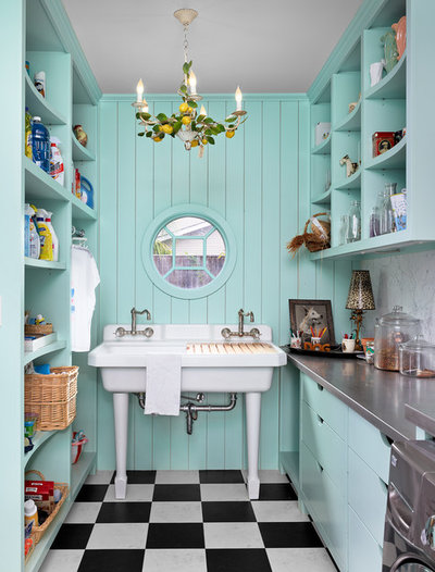 Eclectic Laundry Room by Dillon Kyle Architects (DKA)