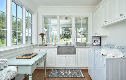 Farmhouse-Style Laundry Room Brings the Outside In