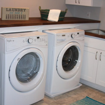 Staged Laundry Room