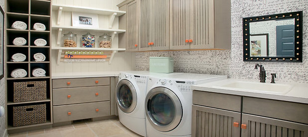 Transitional Laundry Room by Visbeen Architects