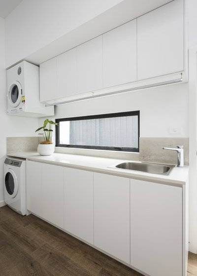 Contemporary Laundry Room by White Pebble Interiors