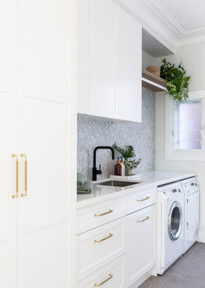 Beach Style Laundry Room by Heliconia