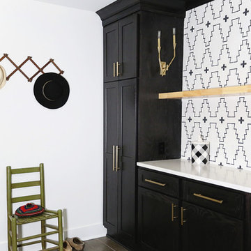 the laundry room just got way more fun with the new west encaustic cement tile!