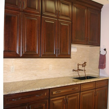 Traditional Laundry Room with Storage