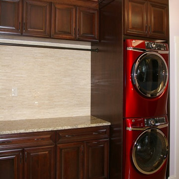 Traditional Laundry Room with Storage