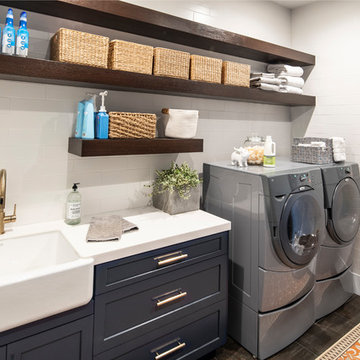 Transitional Elegance Laundry Room