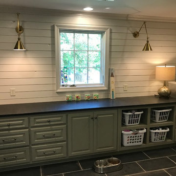 Transitional Kitchen and Laundry Room
