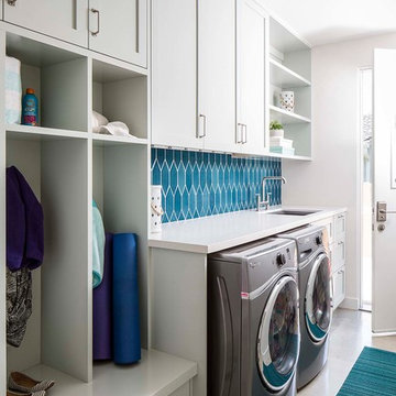 Transitional Laundry Room