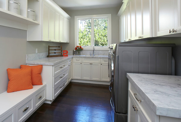 Transitional Laundry Room by Fautt Homes