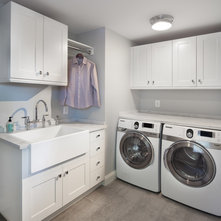 Transitional Laundry Room by Anthony Wilder Design/Build, Inc.