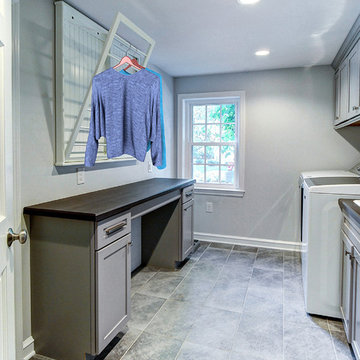 Wall mounted laundry drying rack