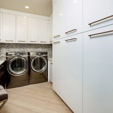 White Acrylic Laundry Room