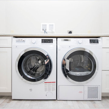 White Cabinet Laundry Room
