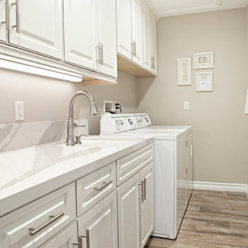 White Kitchen & Laundry Room