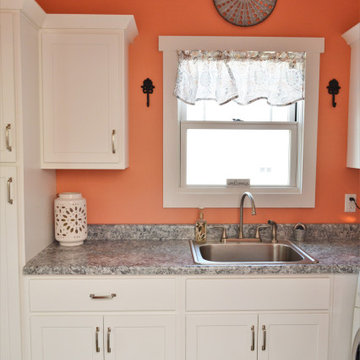 White Modern Farmhouse Kitchen & Baths. Dura Supreme Cabinetry
