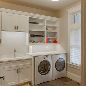 White pantry and Laundry room