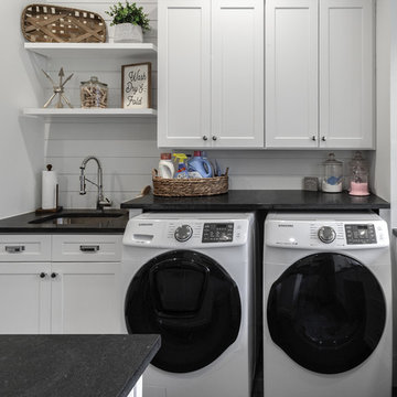 White Transitional Kitchen, Bath, Laundry Room