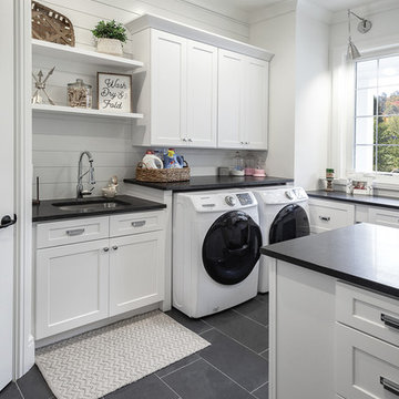 White Transitional Kitchen, Bath, Laundry Room