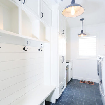 Wildwood Laundry with Painted Shaker Cabinetry