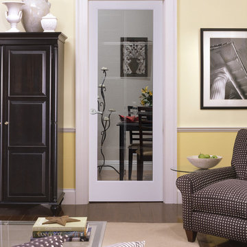 10-lite V-Groove Decorative Glass Interior Door