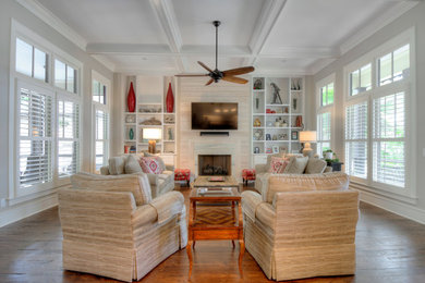 Inspiration for a coastal living room remodel in Jacksonville