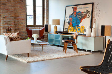 Inspiration for a contemporary living room remodel in Chicago