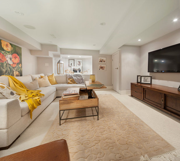 Transitional Living Room by Ruby Photography Studio