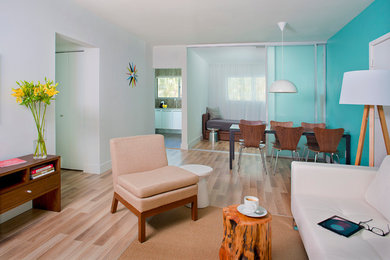 Living room - contemporary living room idea in Miami