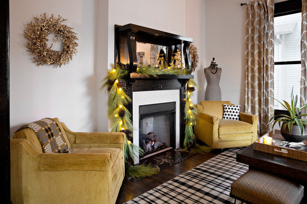 Transitional Living Room by Caroline Sharpnack