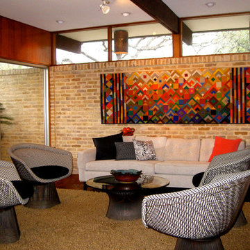 1960's Architect's home refurbished with color, textiles and furniture