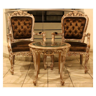 Bedroom chair table set sale