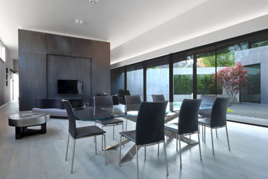 Inspiration for a modern living room in Houston.