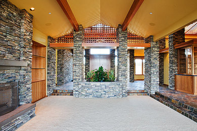 Living room - traditional living room idea in Portland