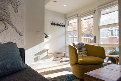 Inspiration for a transitional living room remodel in Denver