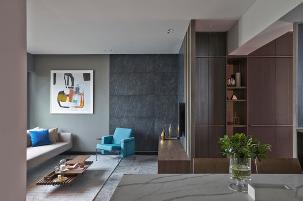Contemporary Family  Room by Joey Khu Interior Design
