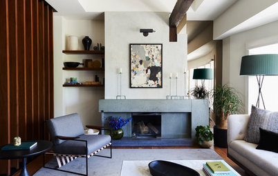 New This Week: 7 Living Rooms That Rethink the Fireplace Wall