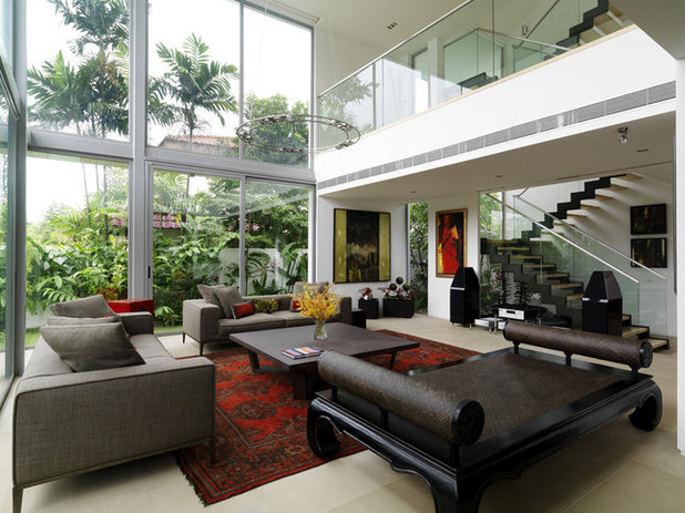 Contemporary Living Room by HSI ARCH