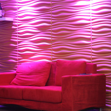 3D wall surface decoration, 3d TV setting wall wave panels 2013
