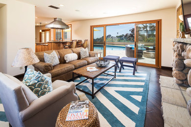 Inspiration for a craftsman living room remodel in Santa Barbara