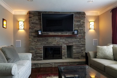 65" TV over fireplace (Complete)