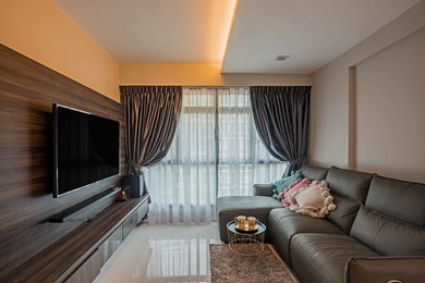 Modern living room in Singapore.