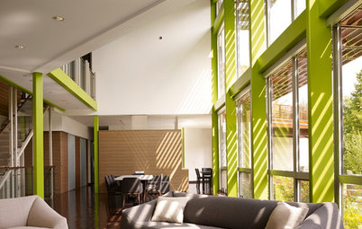 Houzz Tour: Modern Style With Wood, Stone and Color