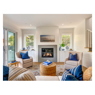 81st Cape Cod - Beach Style - Living Room - Los Angeles - by Alison ...