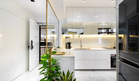 Houzz Tour: This HDB Flat Shines Bright With a Monochrome Palette