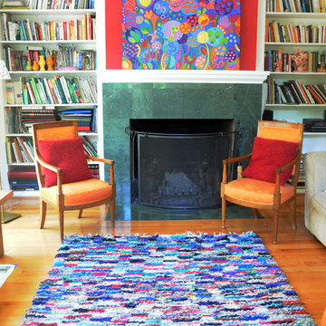 A beautiful two story house in Palo Alto, with Cathedral living room